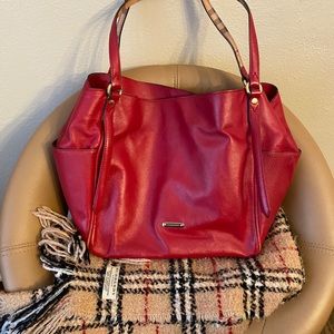 Burberry Leather Tote w/Burberry Scarf